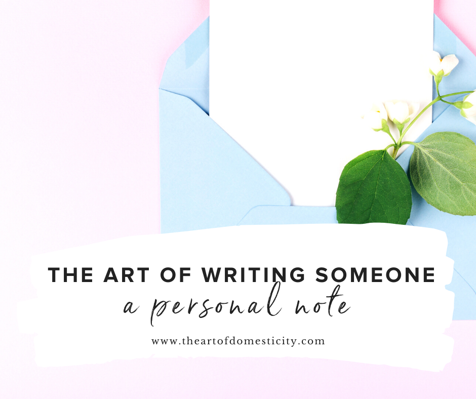 The Art of Writing Someone a Personal Note