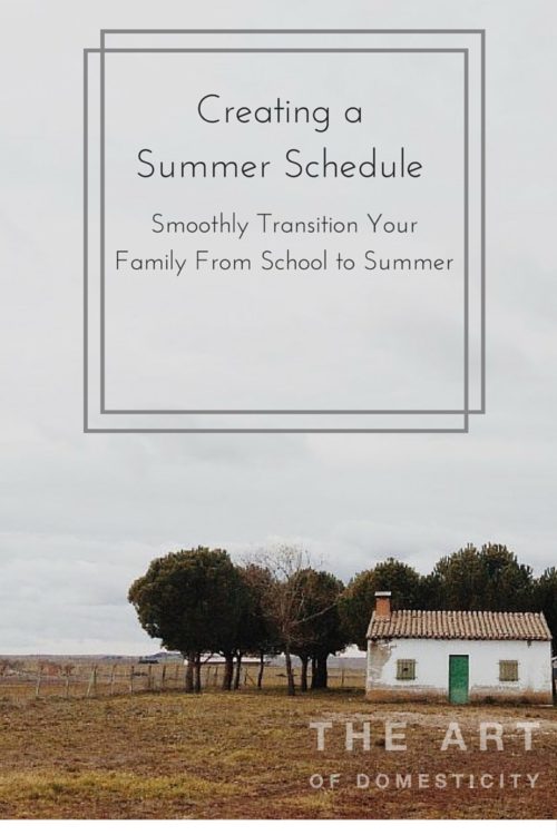 summer schedule