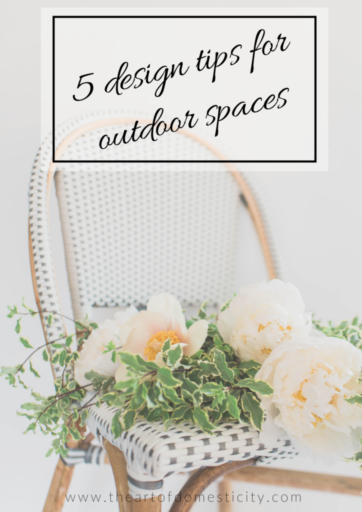 Summer is just around the corner and it's time to give your outdoor space a spring cleaning. Here are 5 design tips you won't want to miss!!