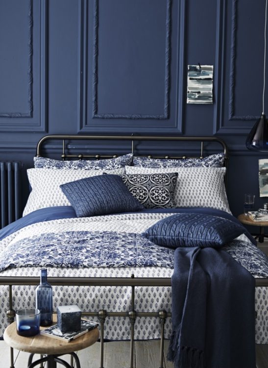 You don't have to be an interior designer to design with the color Indigo! I am in love with these design ideas.