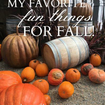 My Favorite Fun Things for Fall!