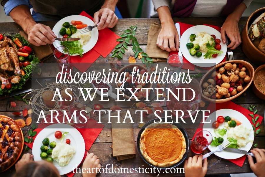 Sometimes we tend to believe that our traditions are just something within our family—something we need to keep close to home. Yet as we take our children into the community, we are reminded of all the things we can be thankful for—the fact that Jesus is present and available to all of us. As we step out we can also learn to be thankful for what God is able to do through us. He wants to walk out His love to our community, and sometimes He asks us to be His hands and feet....