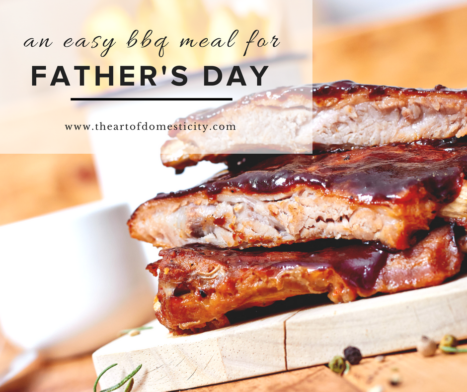 Are you looking for an easy and delicious meal to celebrate the men in your life? We have it all planned out for you! Ribs, twice baked potatoes and more! Look no further!