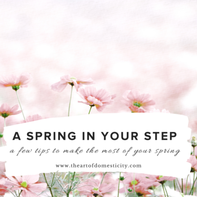 A Spring in Your Step {a few tips to make the most of your spring!}