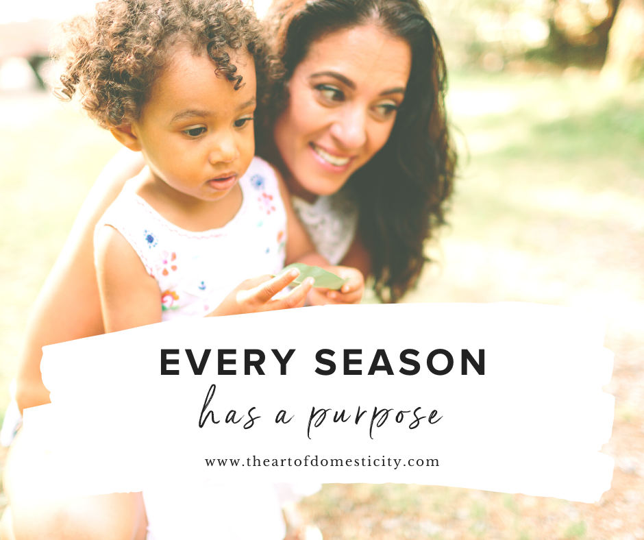 Do you want to be a mother who exhibits love, joy, peace patience, kindness, goodness, faithfulness, gentleness, and self-control with her children on a consistent basis? I want to encourage you today that every single season has a purpose in a motherhood....