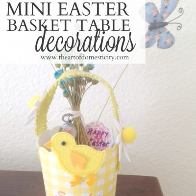 Mini Easter Basket Table Decorations